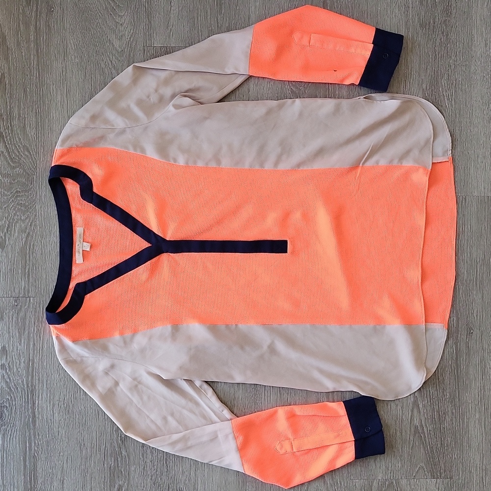 Gibson Latimer Hot Coral Blouse - S